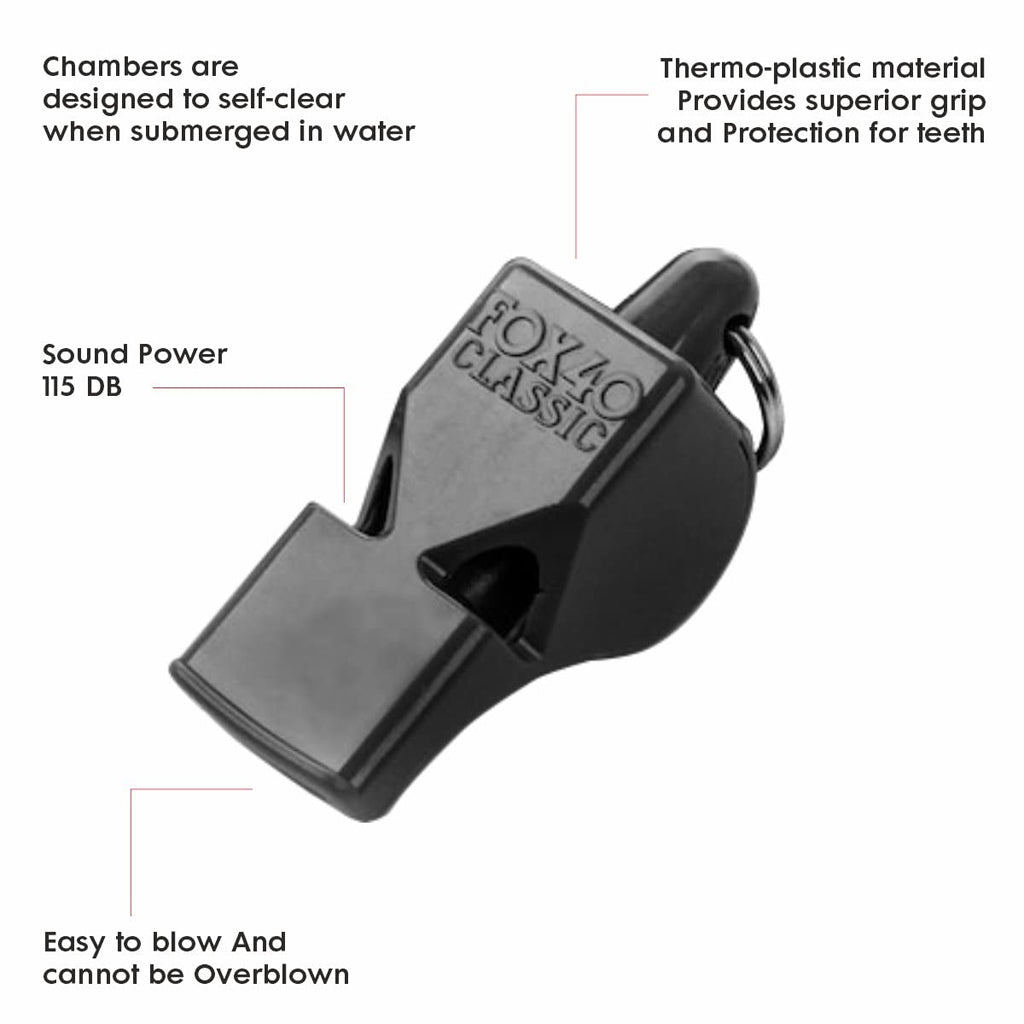 Fox 40 Classic Official Whistle With Strap