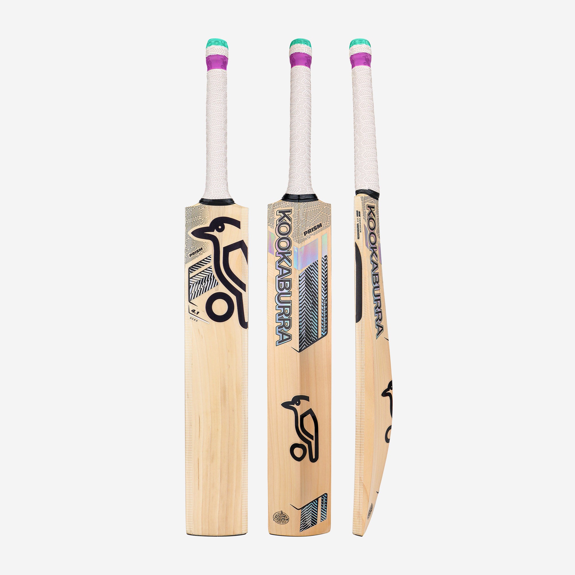 Kookaburra Prism 4.1 Hero size 4 cricket bat hybrid English willow Armourtec