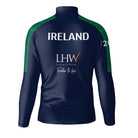 VCAI Over 40’s navy mid layer with Ireland and sponsor branding – back